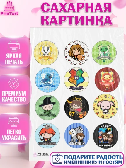 Сахарная картинка, Гарри Поттер, Harry Potter, Девочка, День рождения, арт. PT101337