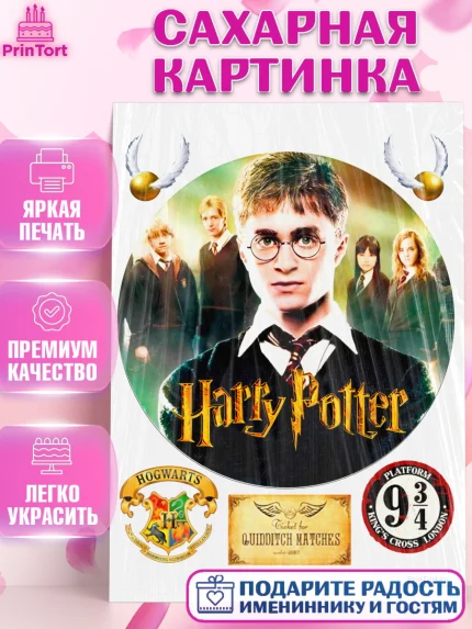 Сахарная картинка, Гарри Поттер, Harry Potter, Девочка, День рождения, арт. PT101340