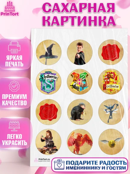 Сахарная картинка, Гарри Поттер, Harry Potter, Девочка, День рождения, арт. PT101345