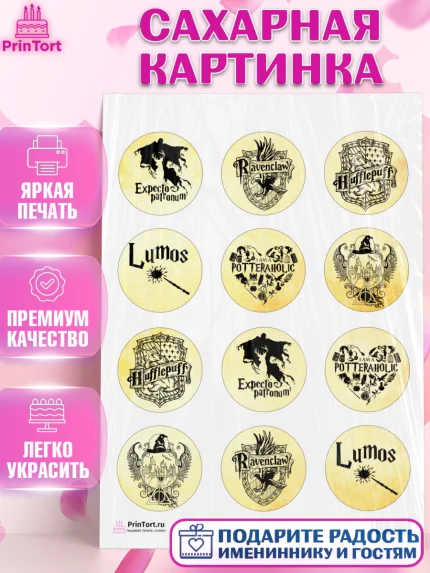 Сахарная картинка, Гарри Поттер, Harry Potter, Девочка, День рождения, арт. PT101348