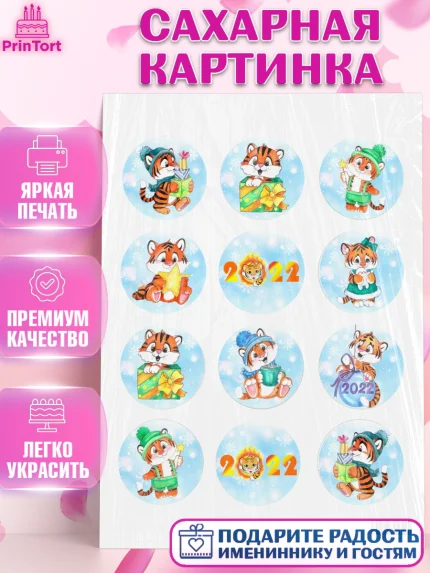 Сахарная картинка, Новый год, Девочка, арт. PT101552