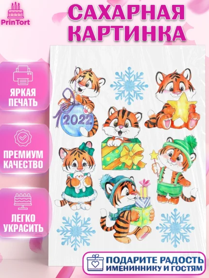 Сахарная картинка, Новый год, Девочка, арт. PT101555