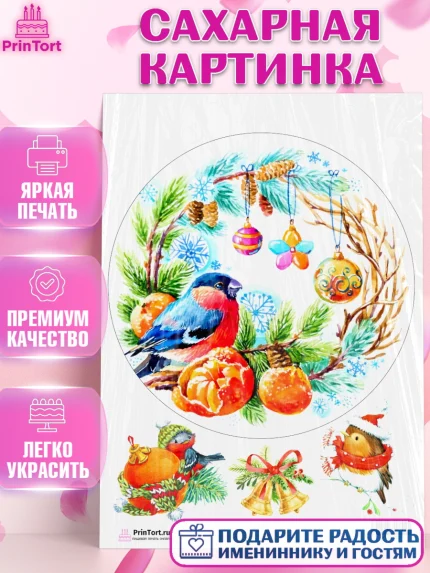 Сахарная картинка, Новый год, Девочка, арт. PT101707