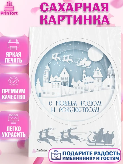 Сахарная картинка, Новый год, Девочка, арт. PT101711