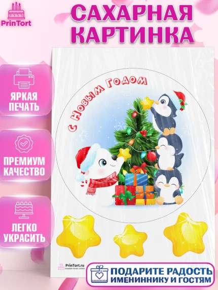 Сахарная картинка, Новый год, Девочка, арт. PT101713