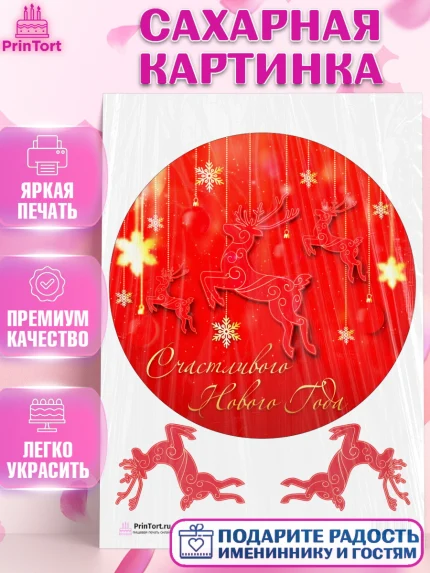 Сахарная картинка, Новый год, Девочка, арт. PT101720