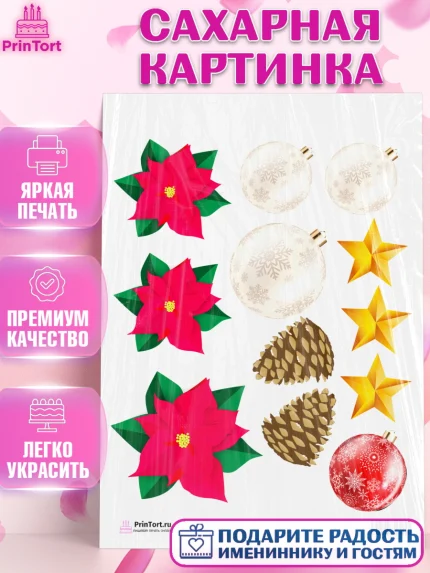 Сахарная картинка, Новый год, Девочка, арт. PT101732