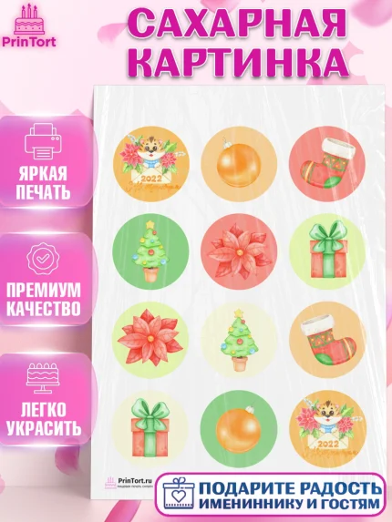 Сахарная картинка, Новый год, Девочка, арт. PT101828