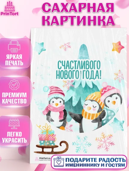 Сахарная картинка, Новый год, Девочка, арт. PT101856