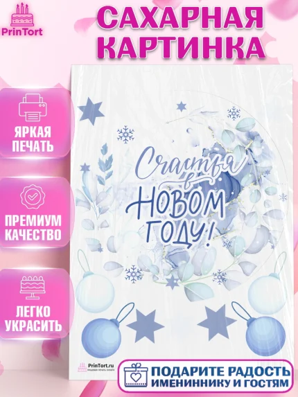 Сахарная картинка, Новый год, Девочка, арт. PT101936