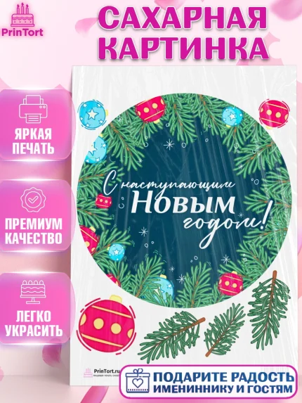 Сахарная картинка, Новый год, Девочка, арт. PT101937