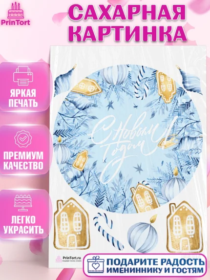 Сахарная картинка, Новый год, Девочка, арт. PT101939