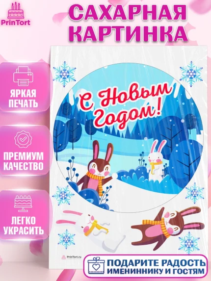 Сахарная картинка, Новый год, Девочка, арт. PT105766