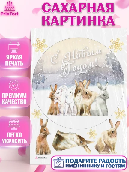 Сахарная картинка, Новый год, Девочка, арт. PT105767