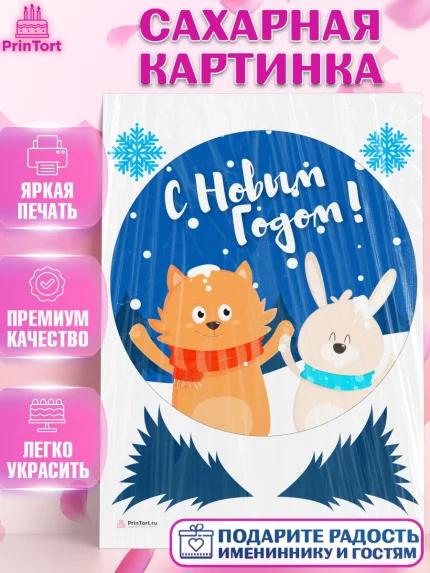 Сахарная картинка, Новый год, Девочка, арт. PT105769