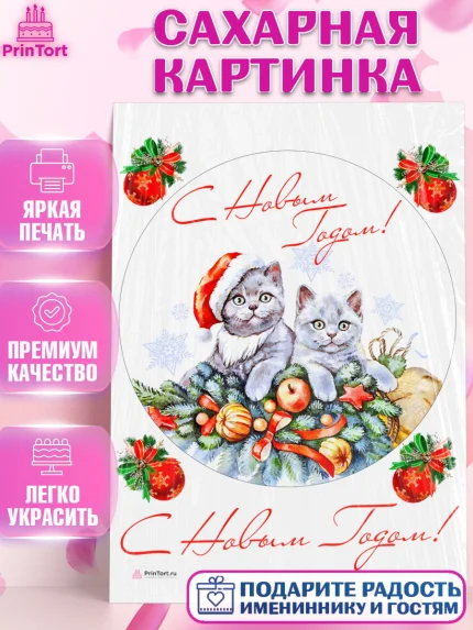 Сахарная картинка, Новый год, Девочка, арт. PT105773