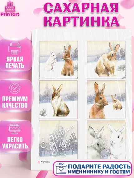 Сахарная картинка, Новый год, Девочка, арт. PT105777
