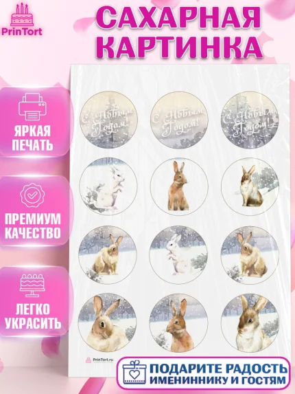 Сахарная картинка, Новый год, Девочка, арт. PT105779
