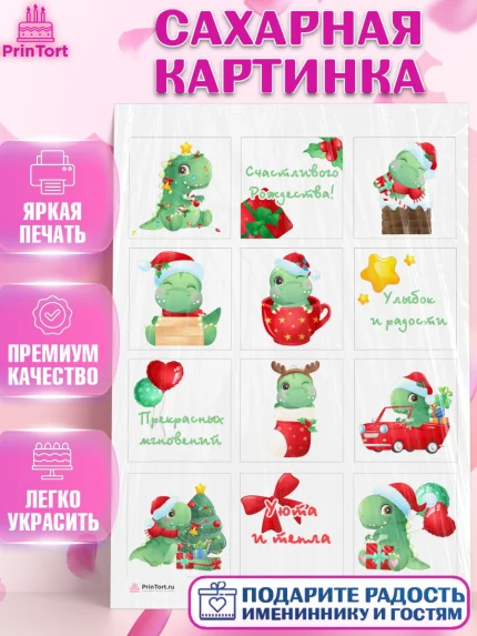 Сахарная картинка, Новый год, Девочка, арт. PT105826