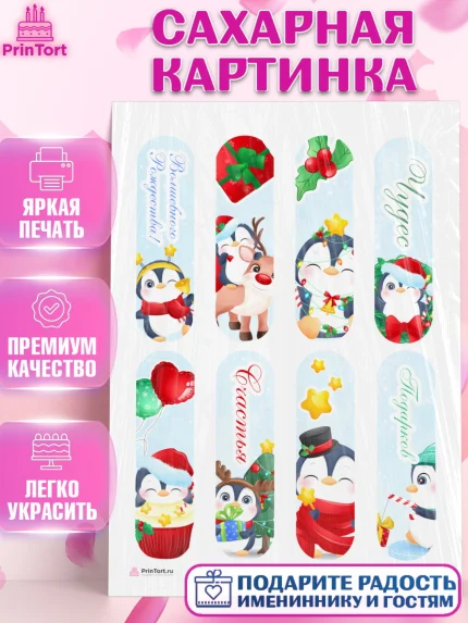 Сахарная картинка, Новый год, Девочка, арт. PT105835