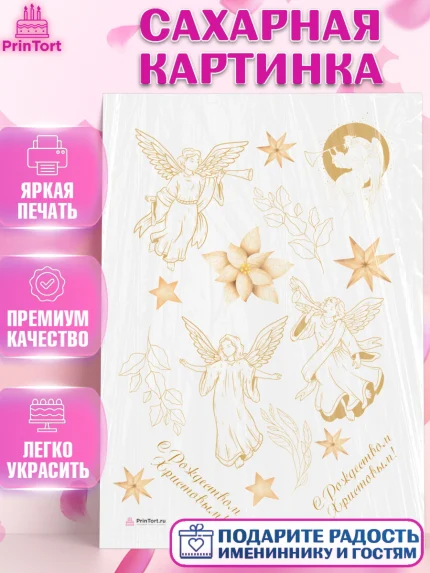 Сахарная картинка, Новый год, Девочка, арт. PT105848