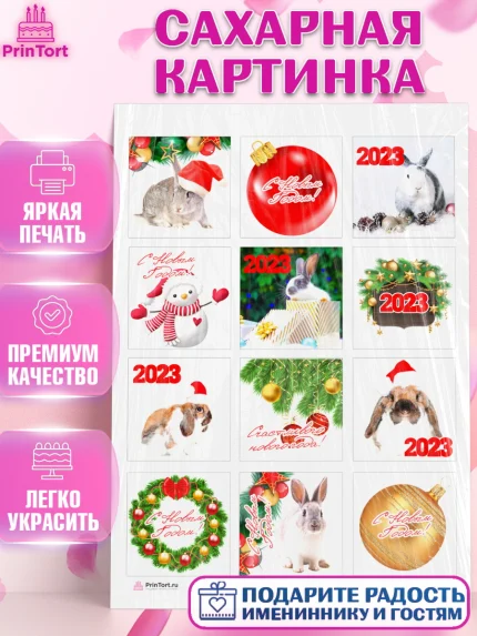 Сахарная картинка, Новый год, Девочка, арт. PT105949