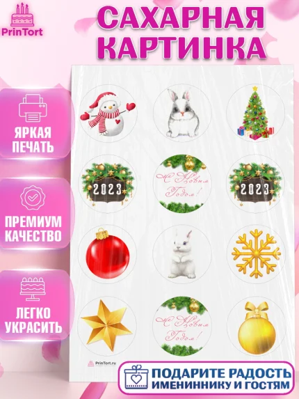 Сахарная картинка, Новый год, Девочка, арт. PT105950