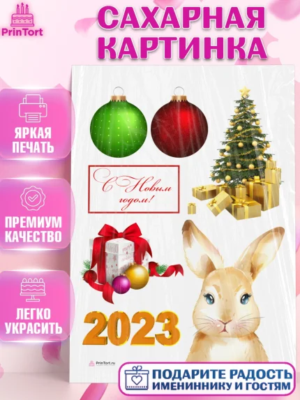 Сахарная картинка, Новый год, Девочка, арт. PT105956