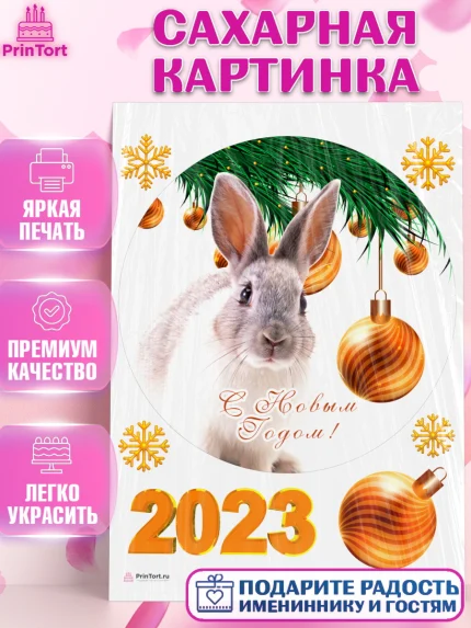 Сахарная картинка, Новый год, Девочка, арт. PT105957