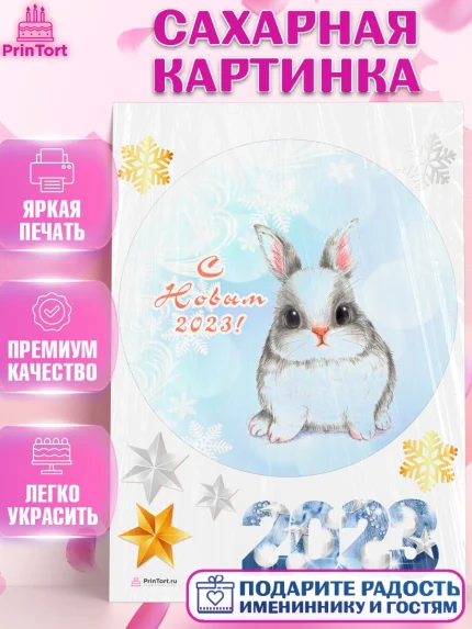 Сахарная картинка, Новый год, Девочка, арт. PT105963