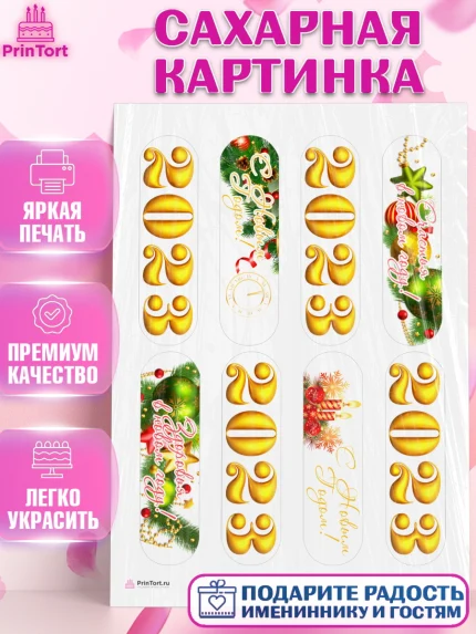 Сахарная картинка, Новый год, Девочка, арт. PT105973