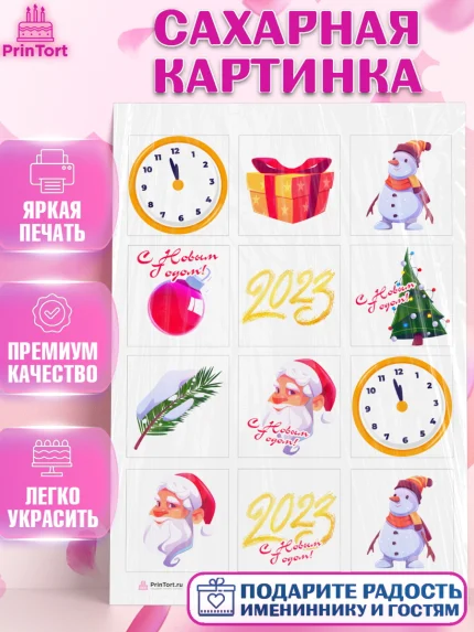 Сахарная картинка, Новый год, Девочка, арт. PT105974