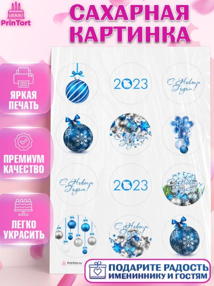Сахарная картинка, Новый год, Девочка, арт. PT105982