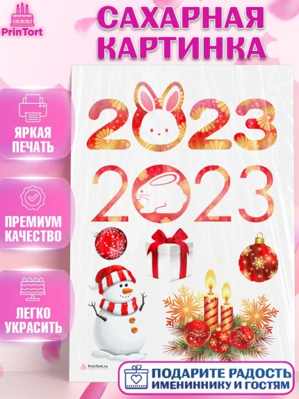 Сахарная картинка, Новый год, Девочка, арт. PT105983