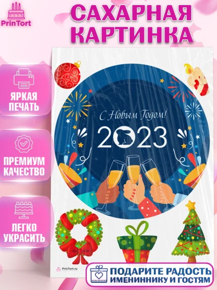 Сахарная картинка, Новый год, Девочка, арт. PT105985