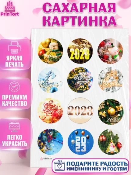 Сахарная картинка, Новый год, Девочка, арт. PT106463