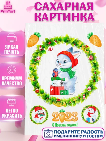 Сахарная картинка, Новый год, Девочка, арт. PT106867