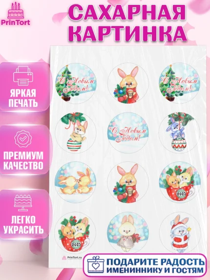 Сахарная картинка, Новый год, Девочка, арт. PT106911