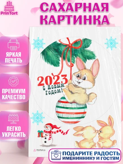 Сахарная картинка, Новый год, Девочка, арт. PT106922