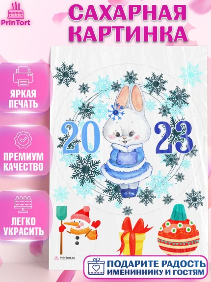Сахарная картинка, Новый год, Девочка, арт. PT106931