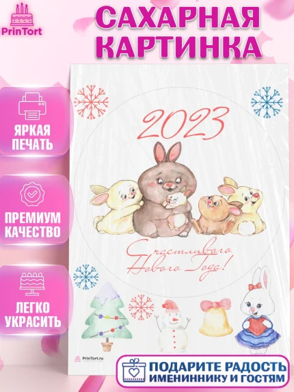 Сахарная картинка, Новый год, Девочка, арт. PT106932