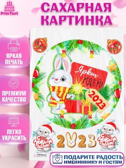 Сахарная картинка, Новый год, Девочка, арт. PT107031