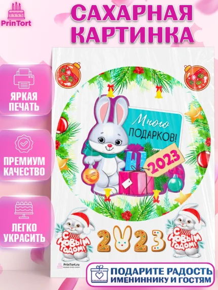 Сахарная картинка, Новый год, Девочка, арт. PT107032