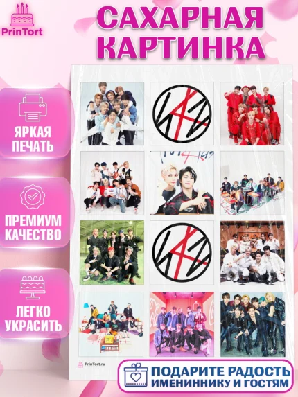 Сахарная картинка, Стрей Кидс, Stray Kids, Девочка, День рождения, арт. PT109168