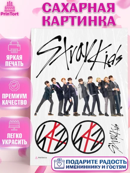 Сахарная картинка, Стрей Кидс, Stray Kids, Девочка, День рождения, арт. PT109175