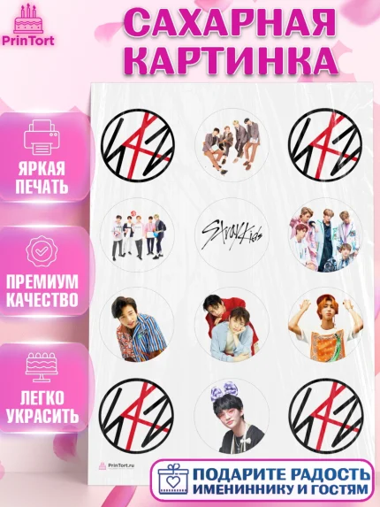 Сахарная картинка, Стрей Кидс, Stray Kids, Девочка, День рождения, арт. PT109178