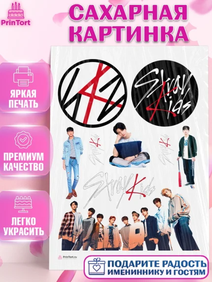 Сахарная картинка, Стрей Кидс, Stray Kids, Девочка, День рождения, арт. PT109179