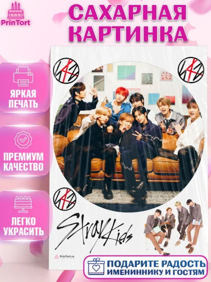 Сахарная картинка, Стрей Кидс, Stray Kids, Девочка, День рождения, арт. PT109181