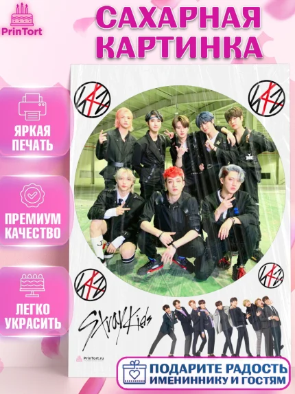 Сахарная картинка, Стрей Кидс, Stray Kids, Девочка, День рождения, арт. PT109182