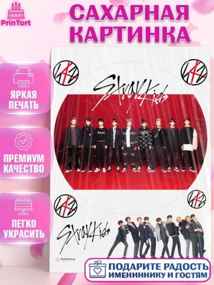Сахарная картинка, Стрей Кидс, Stray Kids, Девочка, День рождения, арт. PT109183